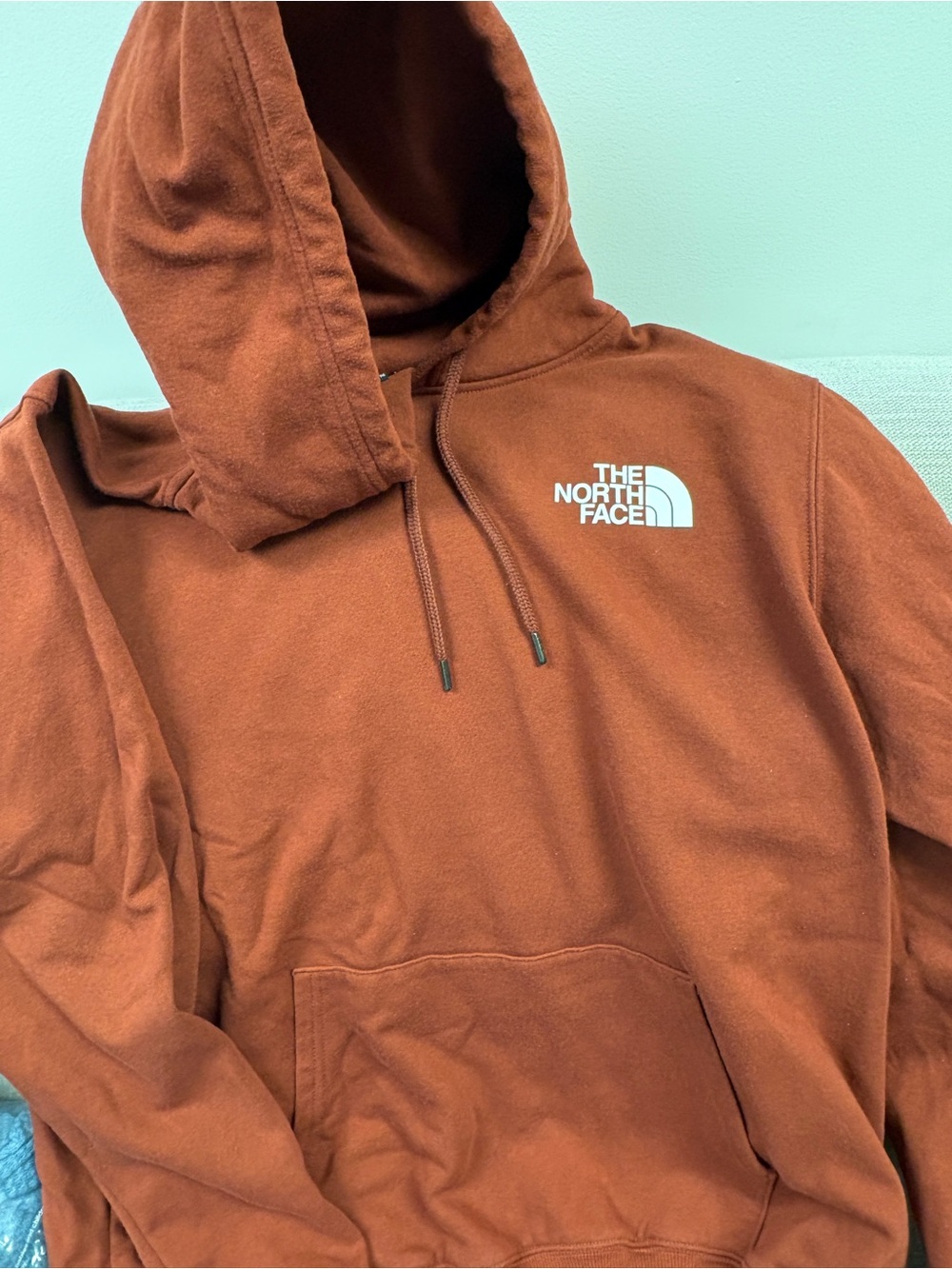 North Face Men's Burnt Orange Pullover Hoodie
